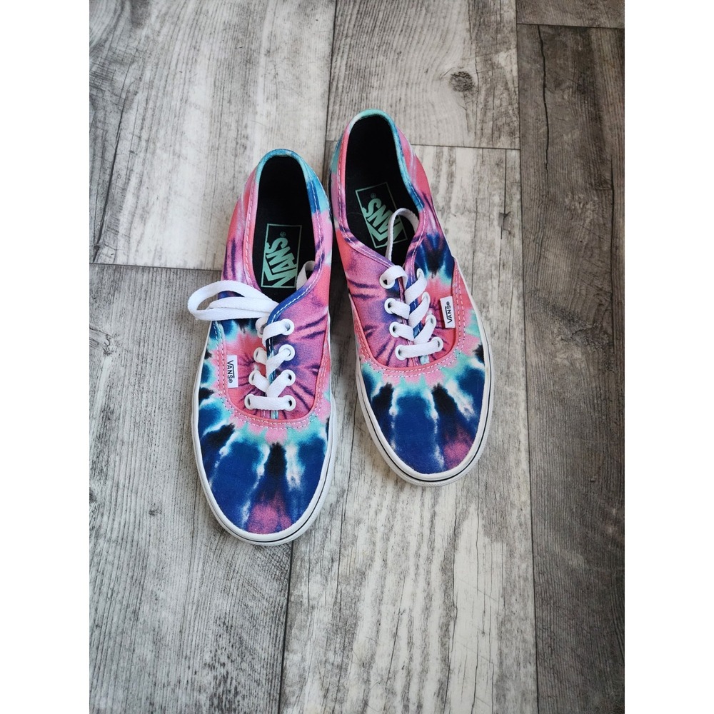 Vans Authentic OTW Womens Sz 6.5 Shoes Blue Pink Canvas Tie Dye Low Top Sneakers